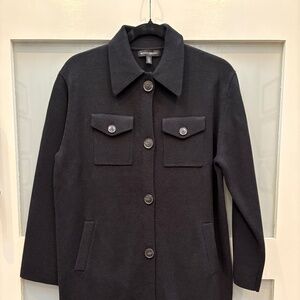 XS Black Banana Republic Long Sweater with Large Buttons and Pockets